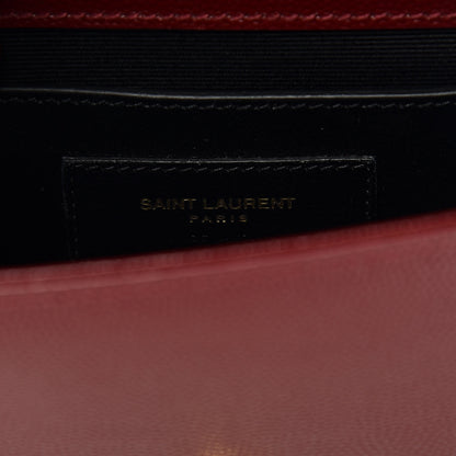 Saint Laurent Grain De Poudre Small Monogram Kate Satchel Oxblood 6 of 8