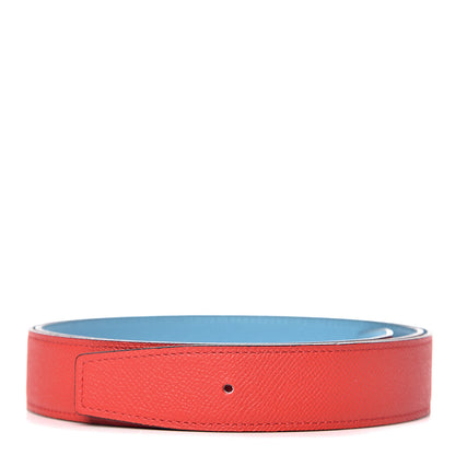 Hermes Epsom 32mm Belt Strap 105 Rouge De Coeur Bleu Du Nord 1 of 6