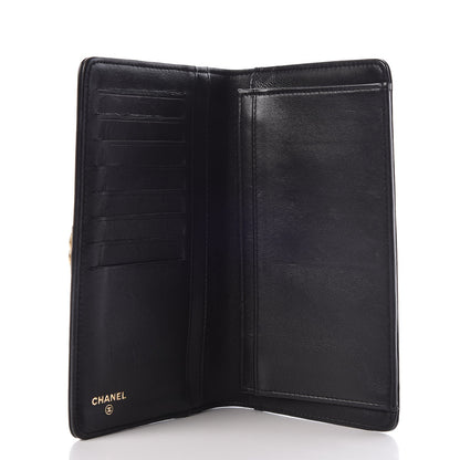 Chanel Lambskin Quilted Boy Yen Wallet Black 5 of 13