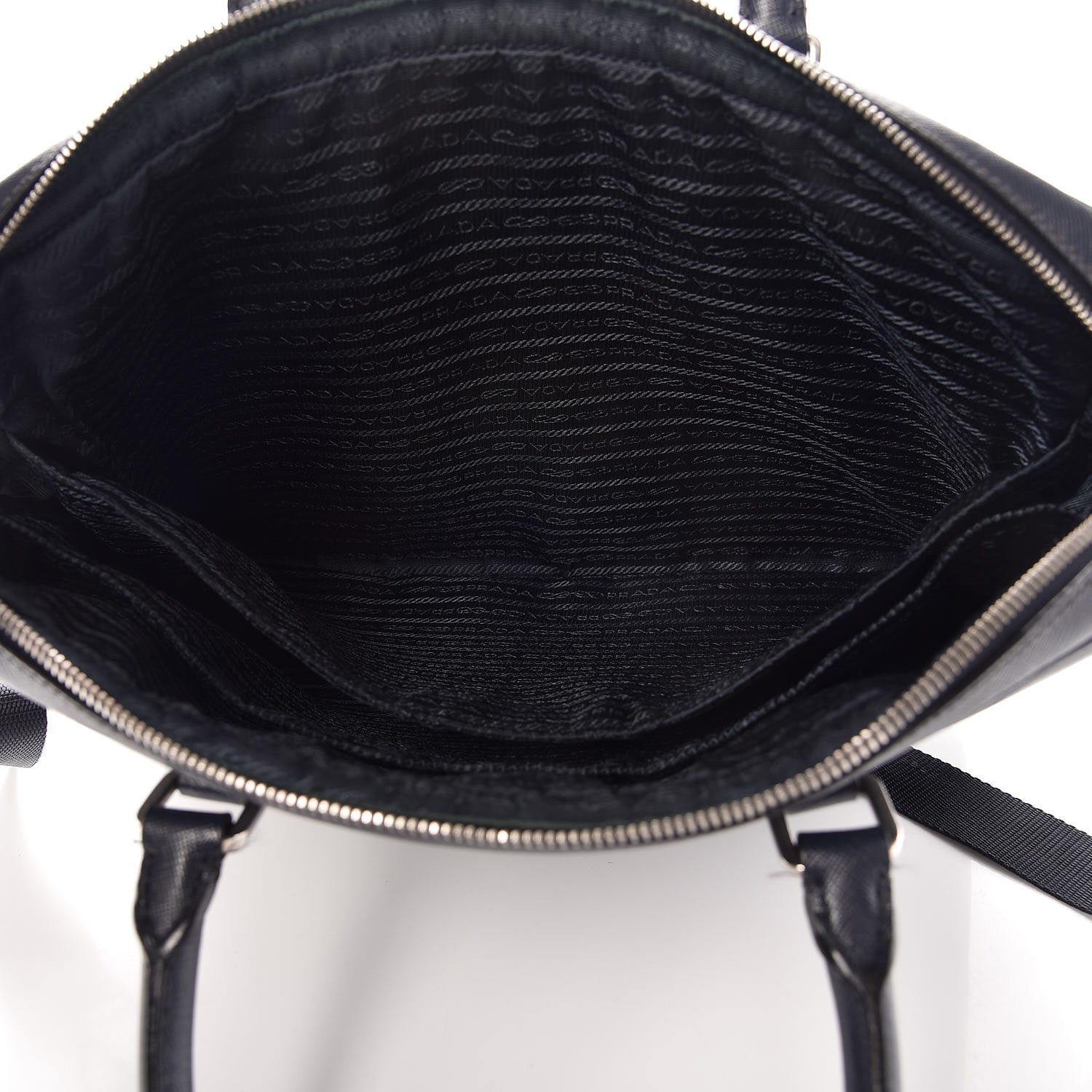 Prada Saffiano Travel Briefcase Baltico 6 of 11