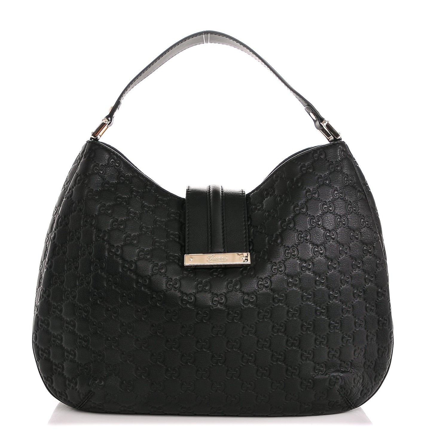 Guccissima Large New Ladies Web Hobo Black