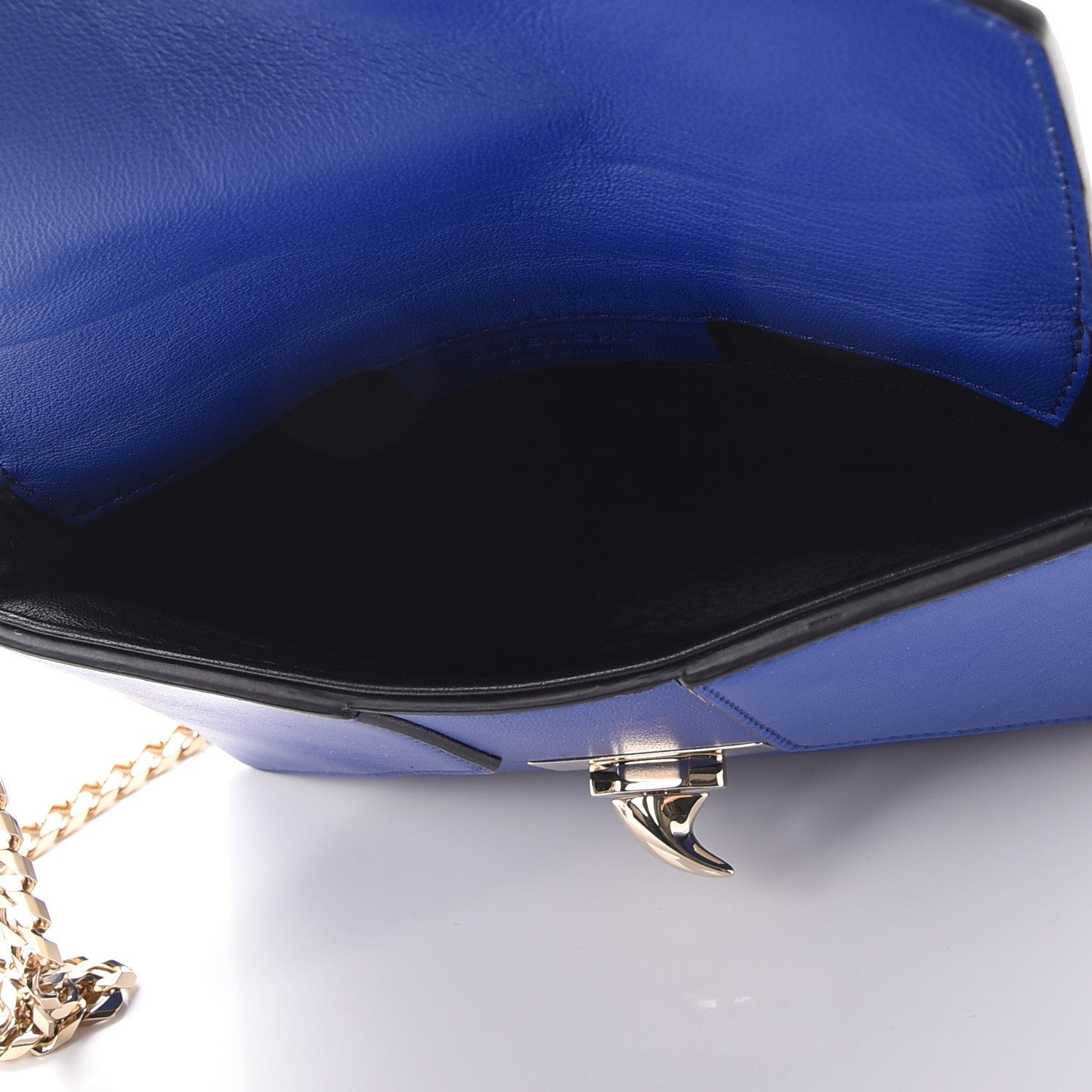Givenchy Lambskin Medium Shark Lock Envelope Shoulder Bag Blue 6 of 9