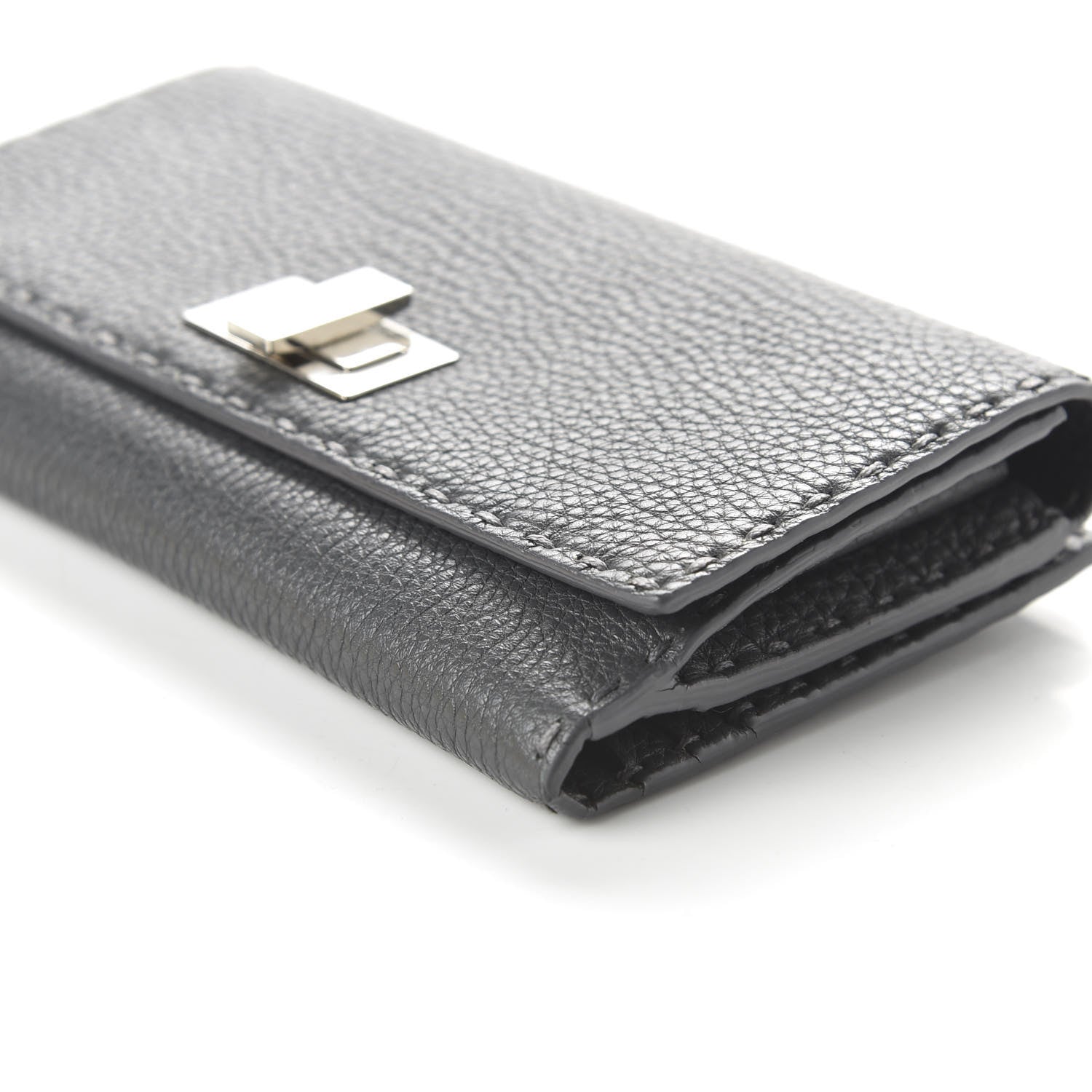 Fendi Cuoio Romano Selleria Peekaboo Continental Wallet Asfalto 15 of 22