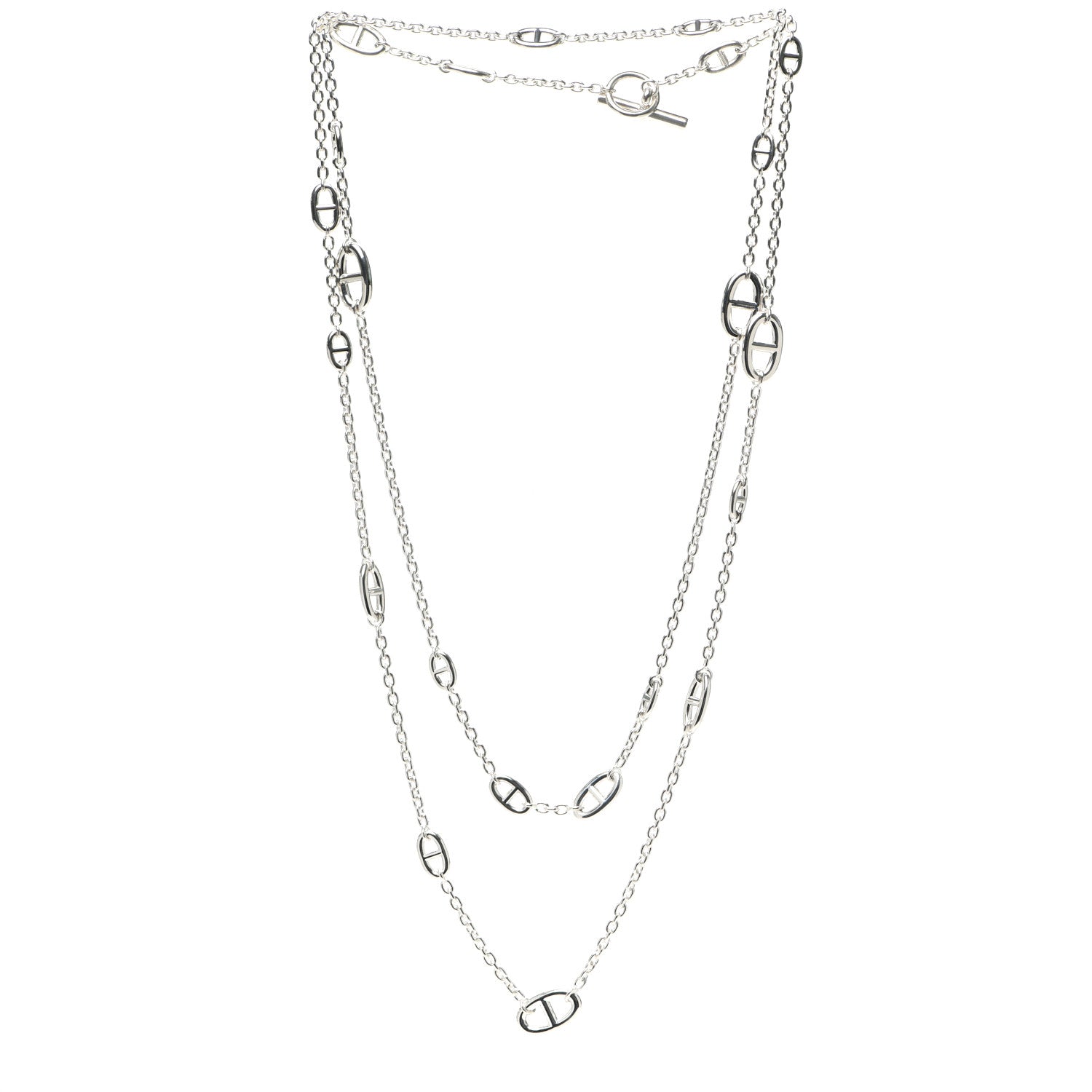 Hermes Sterling Silver Farandole Necklace 160 3 of 5