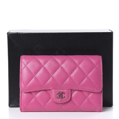 Chanel Iridescent Caviar Quilted Medium Flap Wallet Pink 11 of 11