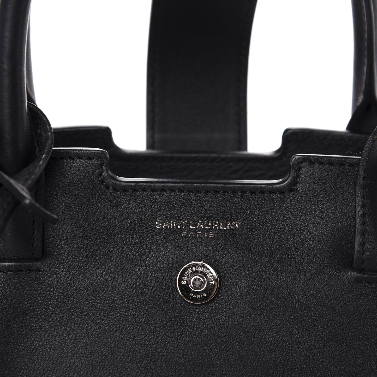 Smooth Calfskin Studded Baby Monogram Downtown Cabas Black