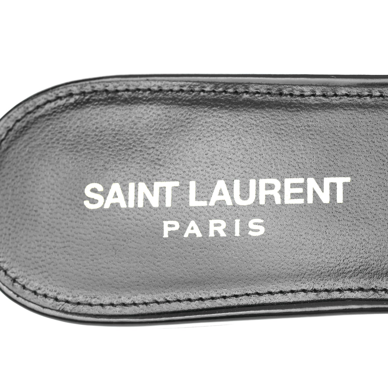 Saint Laurent Patent Tribute 05 Slide Sandals 38 Black 9 of 9