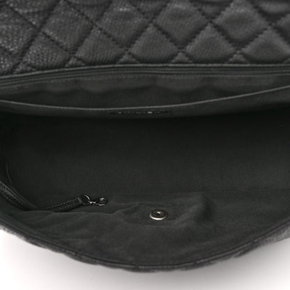 Chanel Calfskin Quilted Small XXL Travel Flap Bag Black 4 of 9