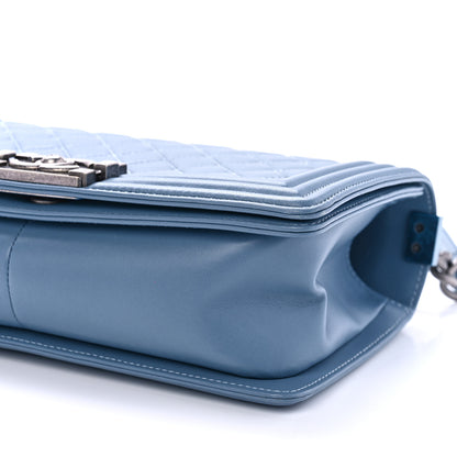 Chanel Lambskin Quilted Medium Boy Flap Light Blue 8 of 8