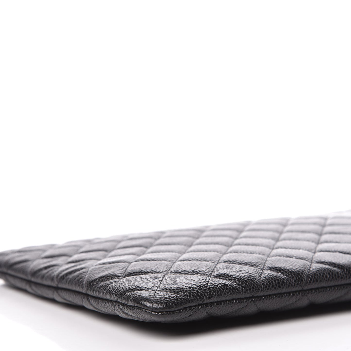 Caviar Quilted Large Cosmetic Case Black