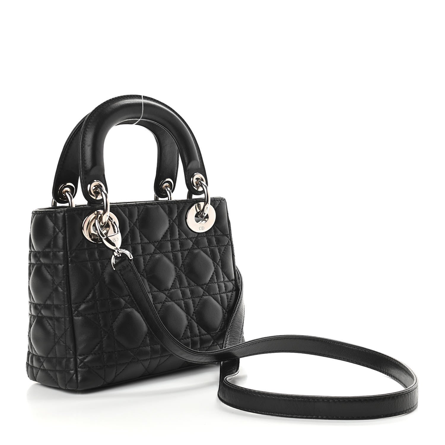 Christian Dior Lambskin Cannage Mini Lady Dior Black 2 of 8