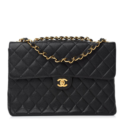 Chanel Caviar Quilted Jumbo Single Flap Black 1 of 10