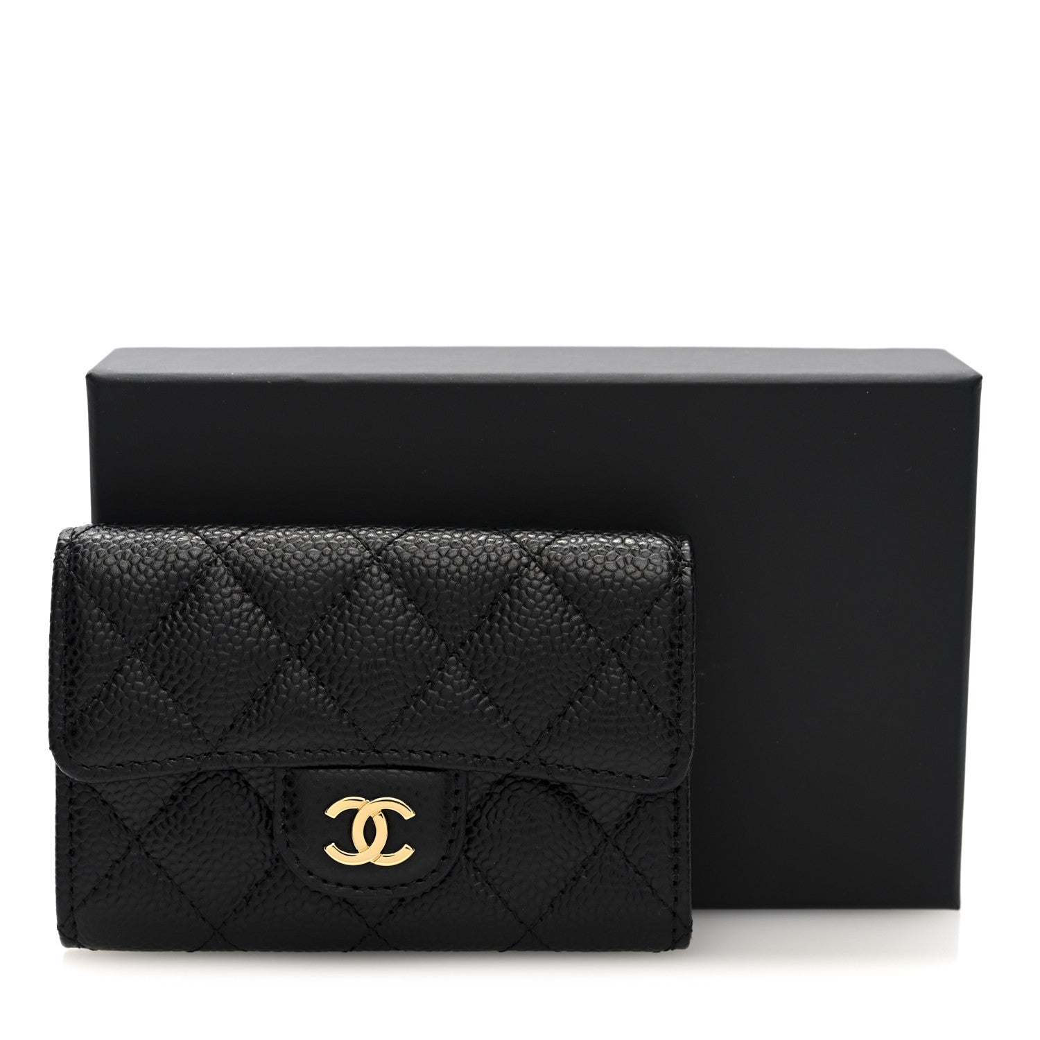 Chanel Caviar Quilted Flap Card Holder Wallet Black 8 of 8