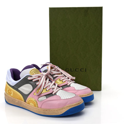 Gucci Demetra Womens Basket Low Top Sneakers 37 Sugar Pink Great White Dusty Grey 10 of 10