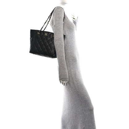 Chanel Caviar Quilted Small Shopping Tote Black 2 of 11