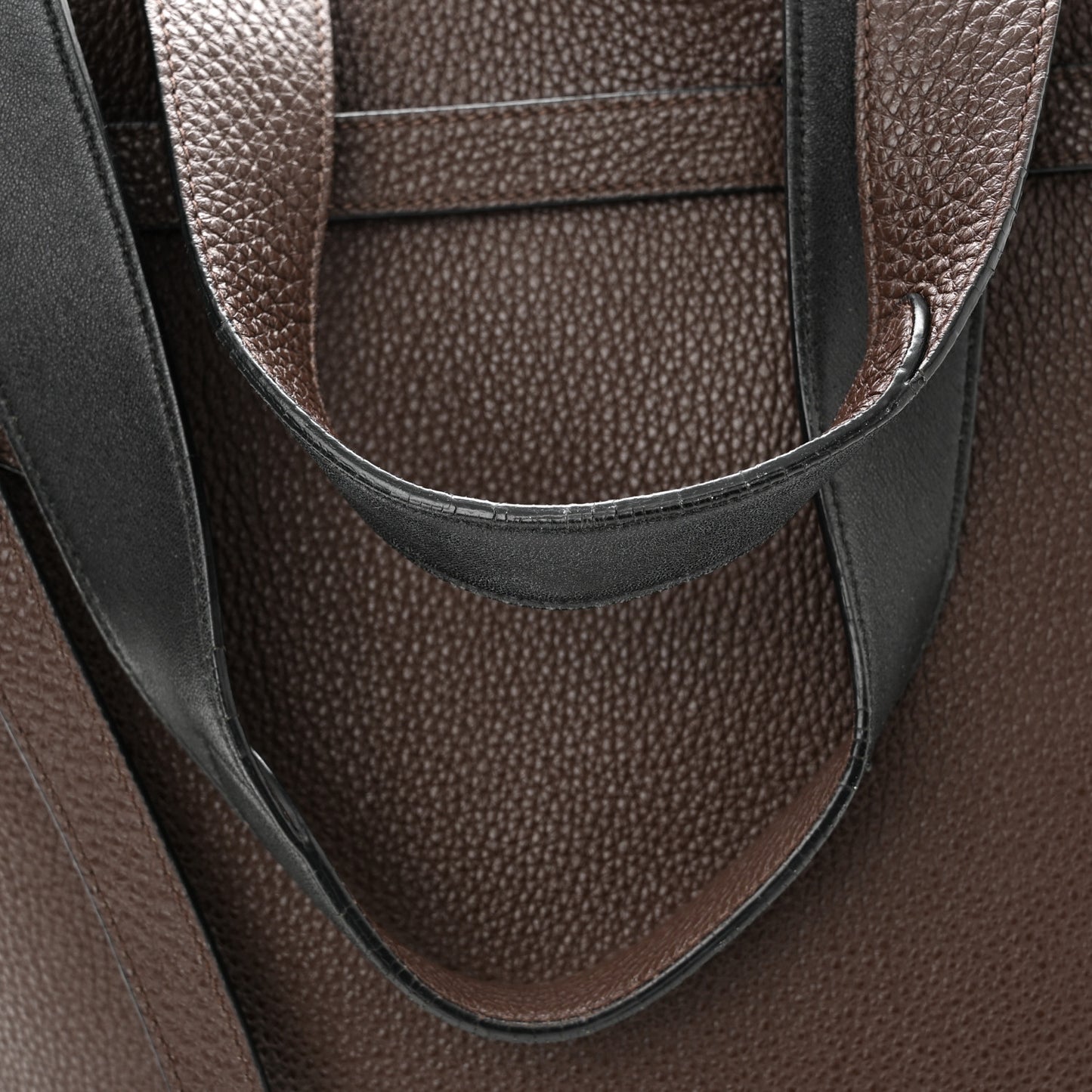 Vitello Daino Drawstring Bag Brown