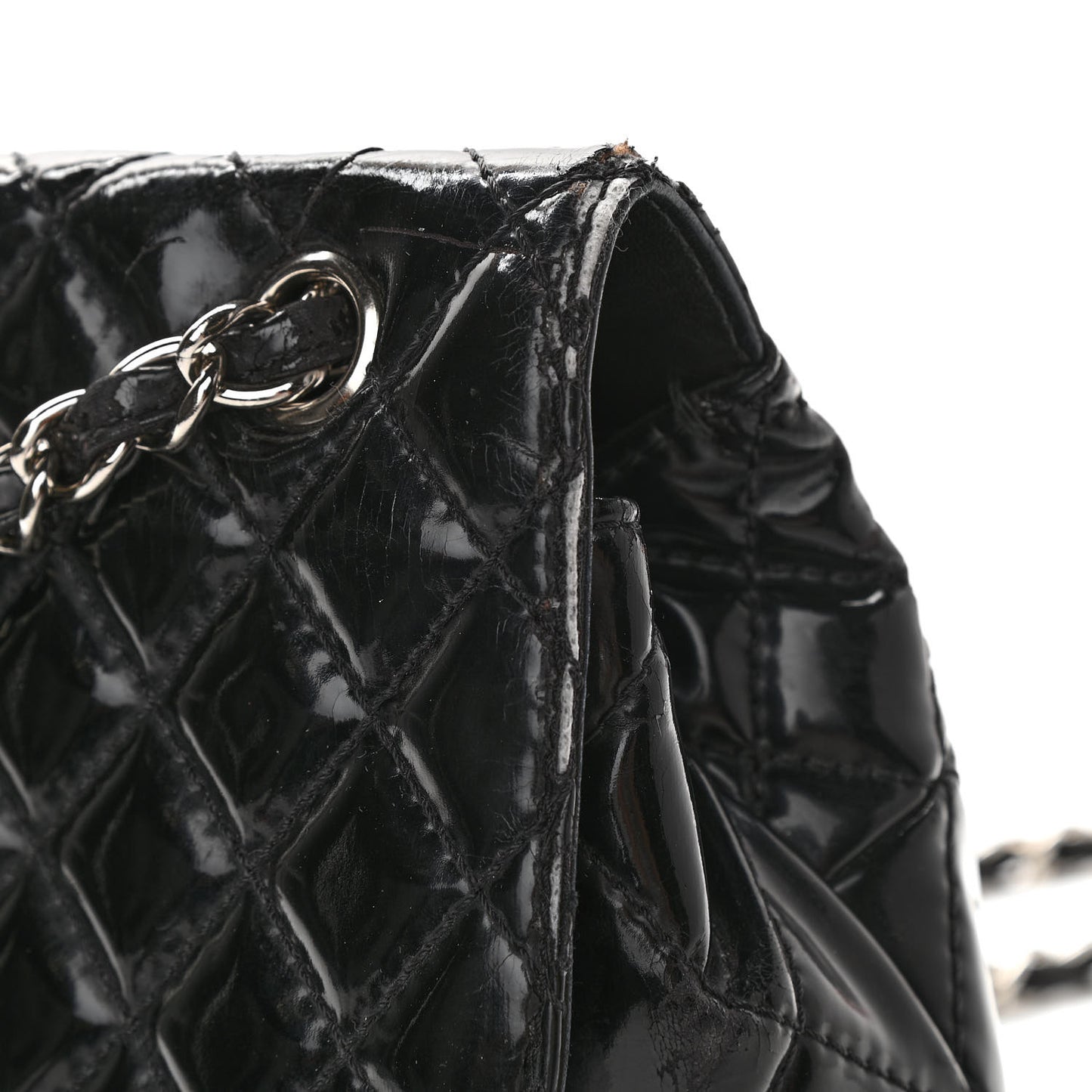 Vinyl Quilted In The Business Flap Bag Black