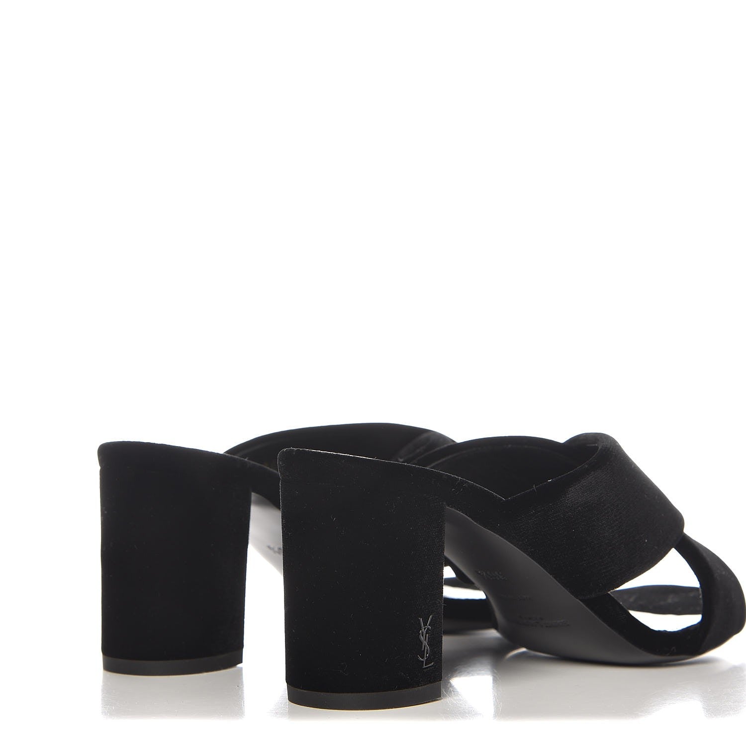 Saint Laurent Velvet LouLou Mules 36.5 Black 3 of 8