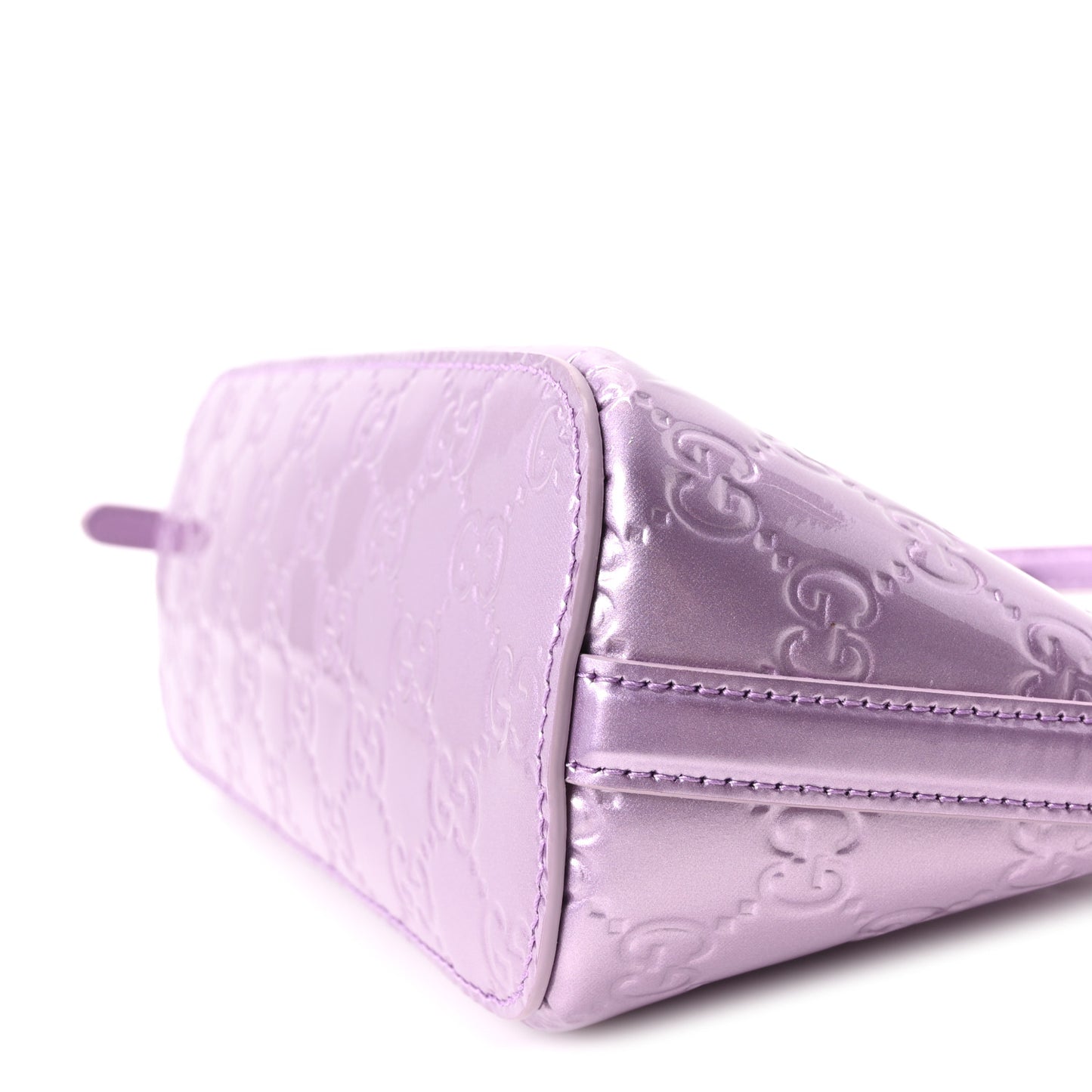 GG Shine Guccissima Emblem Small Shoulder Bag Purple