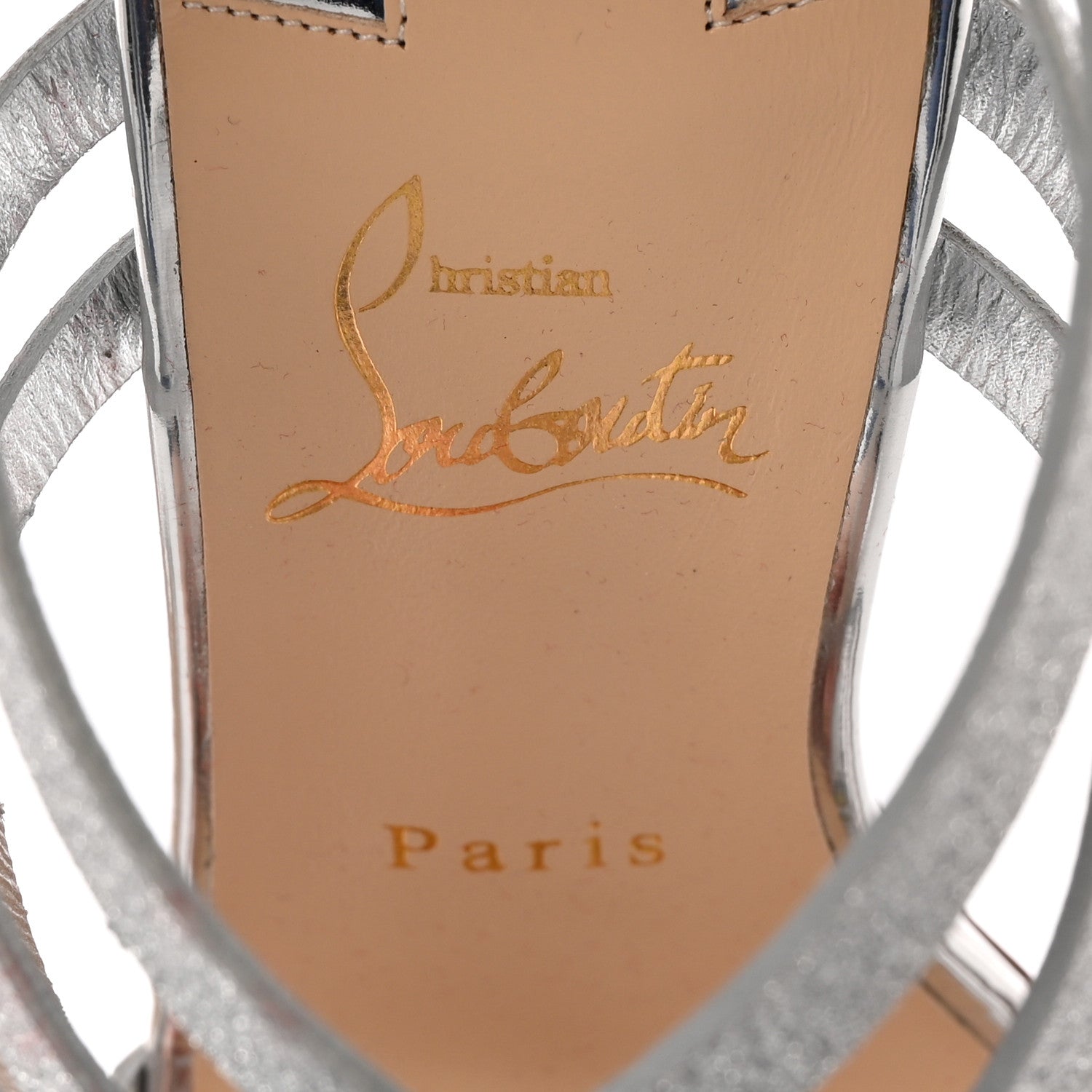 Christian Louboutin Glitter Renee 100 Sandals 38 Silver 8 of 13