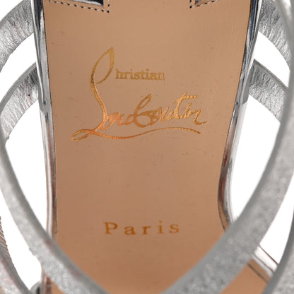 Christian Louboutin Glitter Renee 100 Sandals 38 Silver 8 of 13