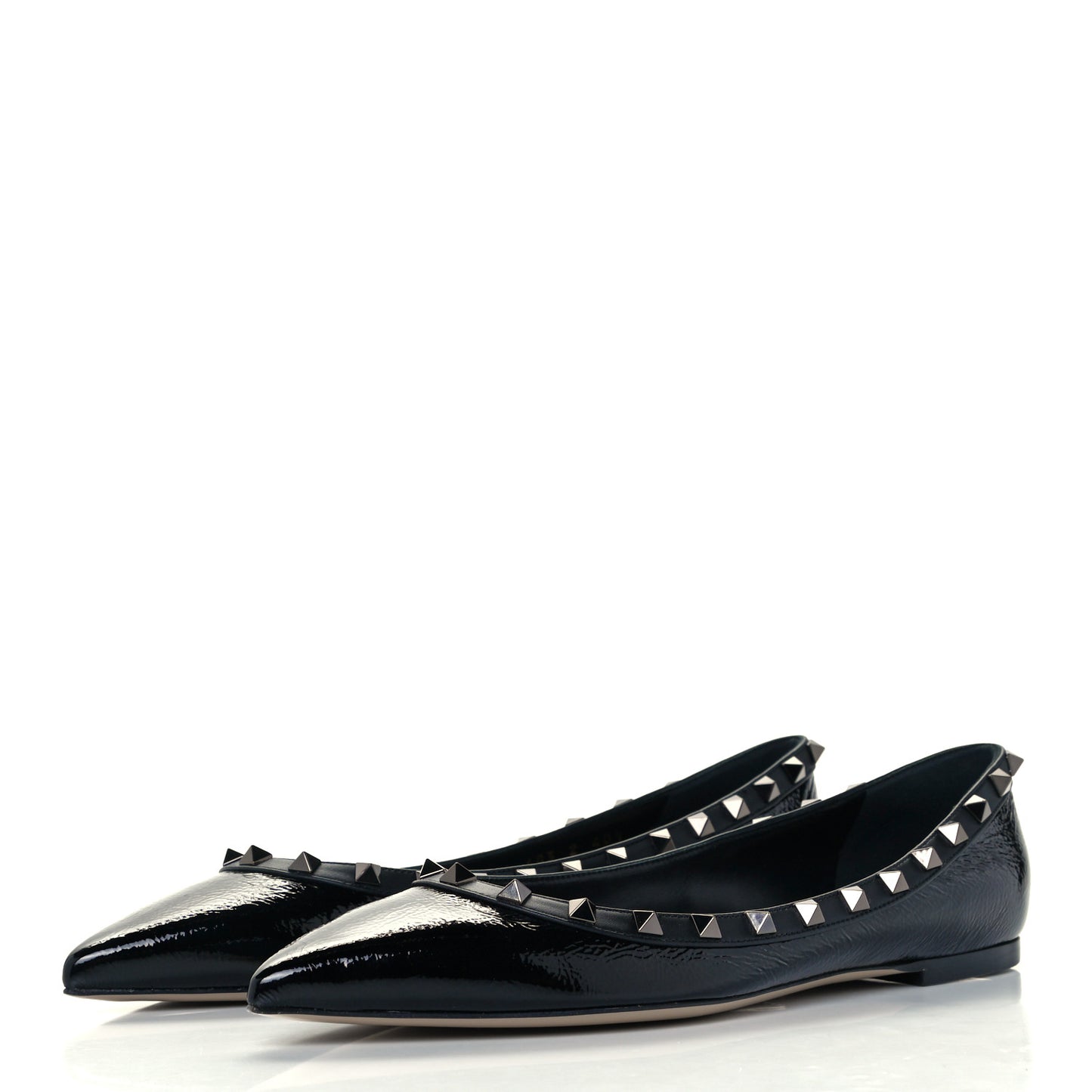 Patent Rockstud Ballerina Flats 40.5 Black