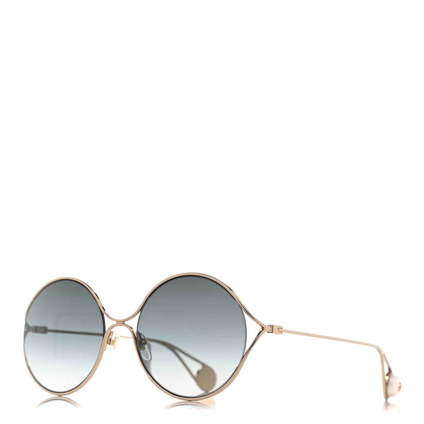 Metal Round Pearl Tip Sunglasses GG0253S Gold