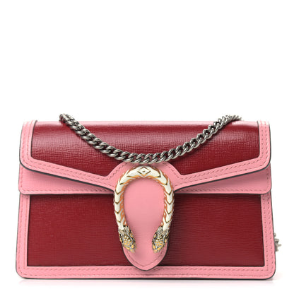Gucci Azalea Calfskin Enamel Super Mini Dionysus Shoulder Bag New Cherry Red Wild Rose Off White 1 of 9