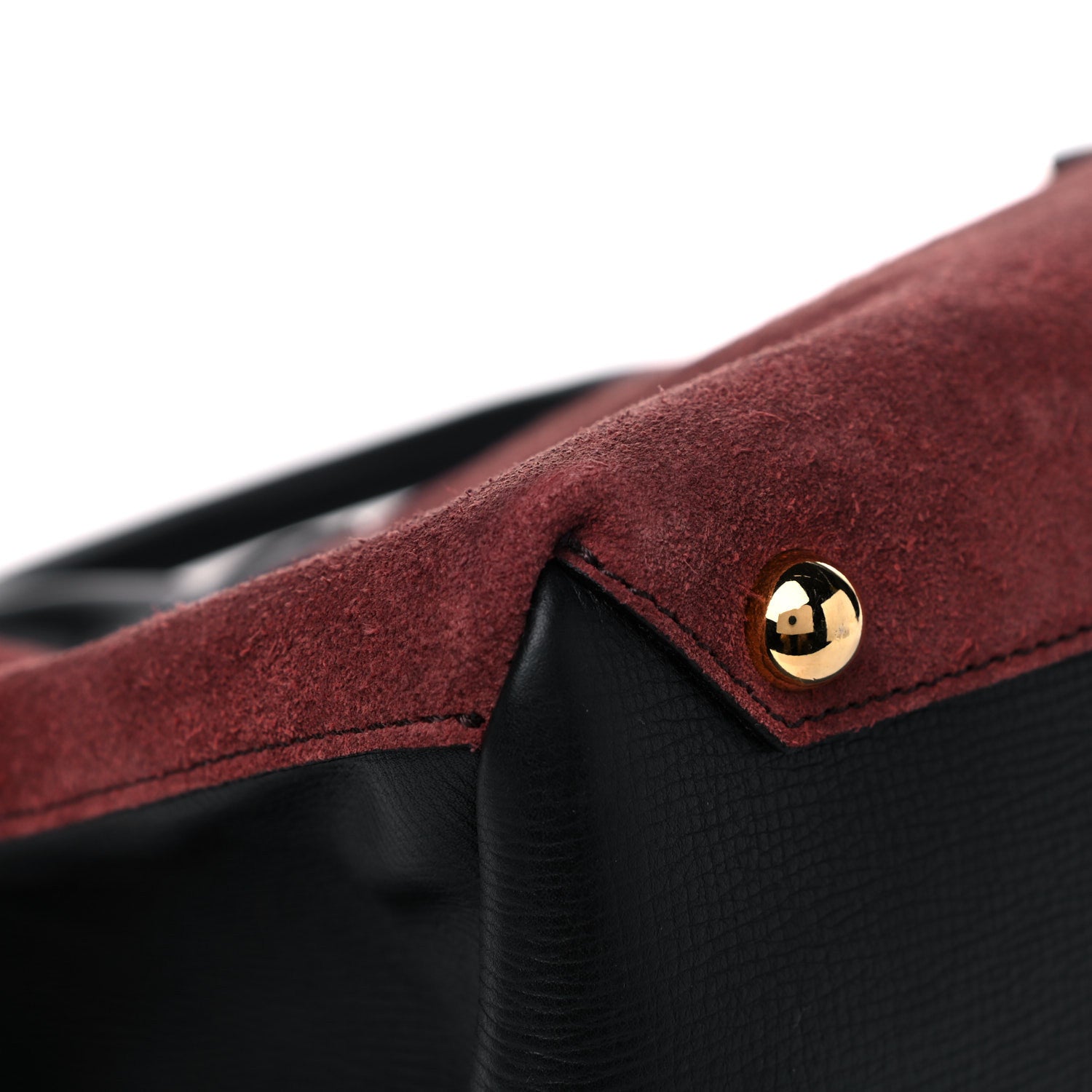 Burberry Suede Calfskin House Check Large Banner Tote Mahogany Red 10 of 16