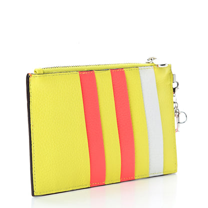 Christian Dior Bullcalf Tri-Color Diorissimo Card Holder Vert Acide 3 of 8