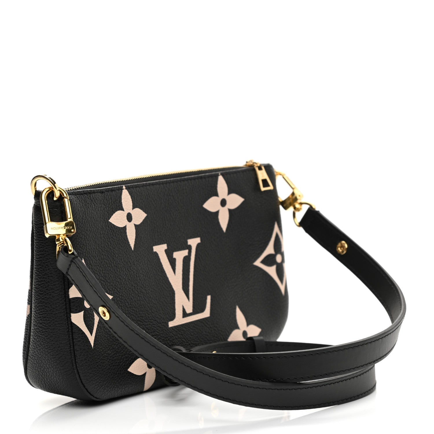 Louis Vuitton Empreinte Monogram Giant Multi Pochette Accessories Large Pochette Black Beige 3 of 8