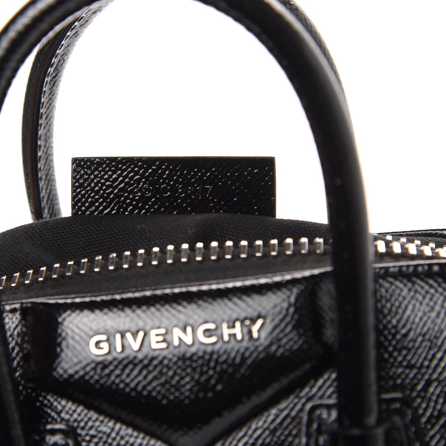 Givenchy Textured Patent Calfskin Mini Antigona Black 7 of 11