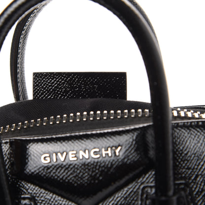 Givenchy Textured Patent Calfskin Mini Antigona Black 7 of 11