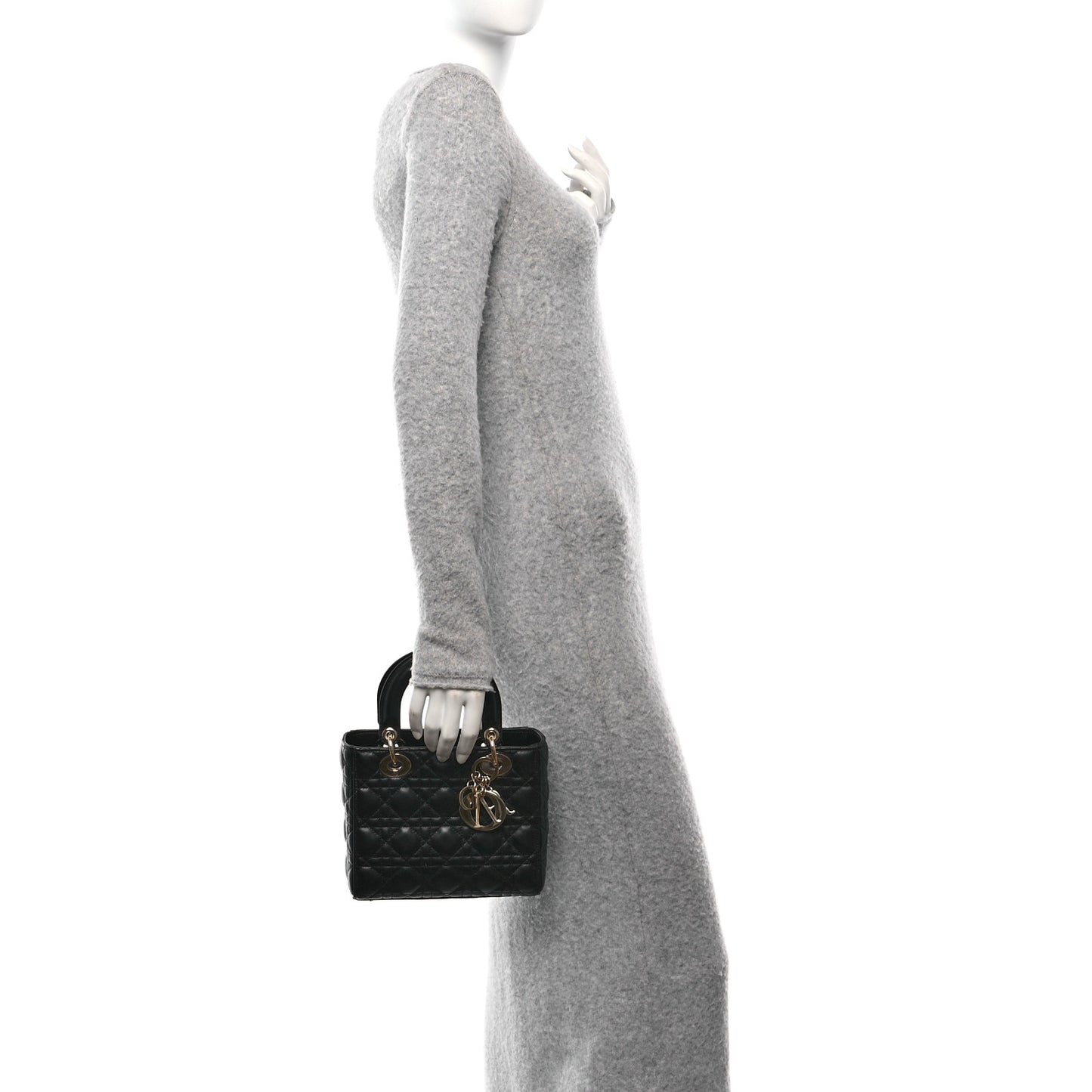 Lambskin Cannage Small My ABCDior Lady Dior Black