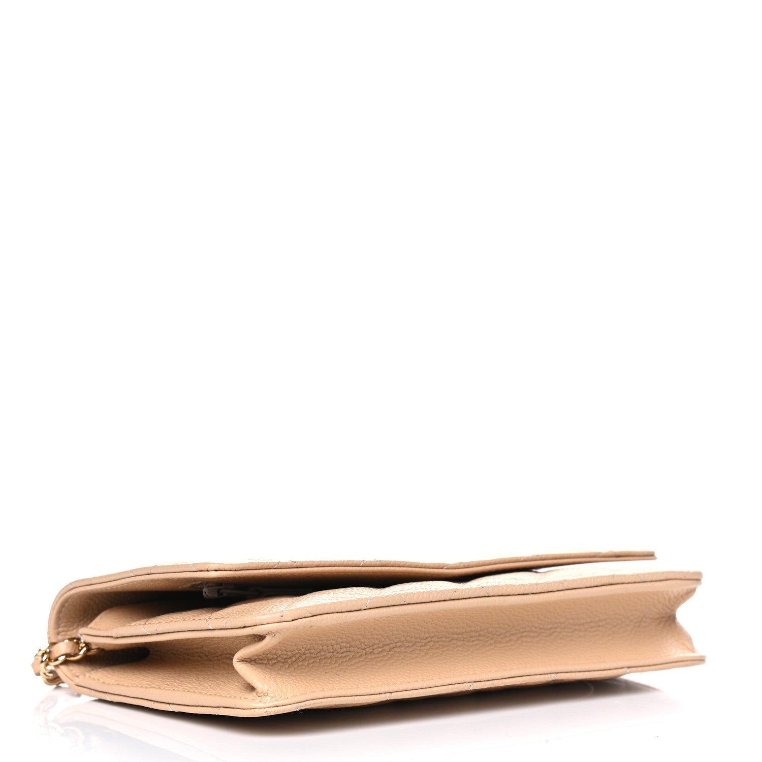 Chanel Caviar Quilted Wallet On Chain WOC Beige 2 of 14