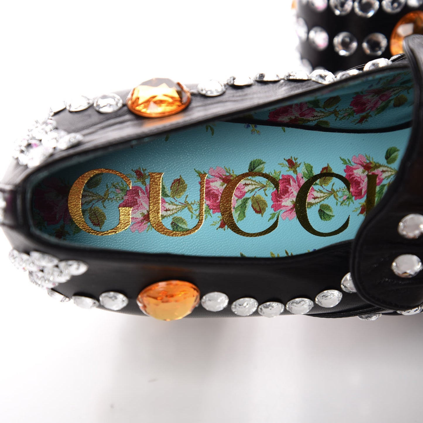 Malaga Kid Crystal Amilna Platform Loafer 38.5 Black