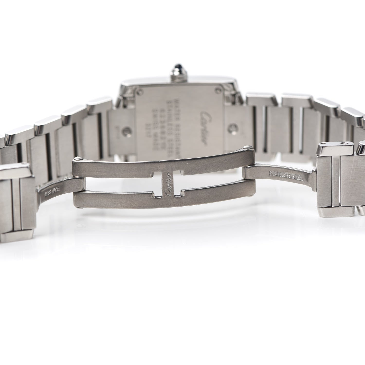 Cartier Stainless Steel Diamond Bezel 20mm Tank Francaise Quartz Watch 5 of 6
