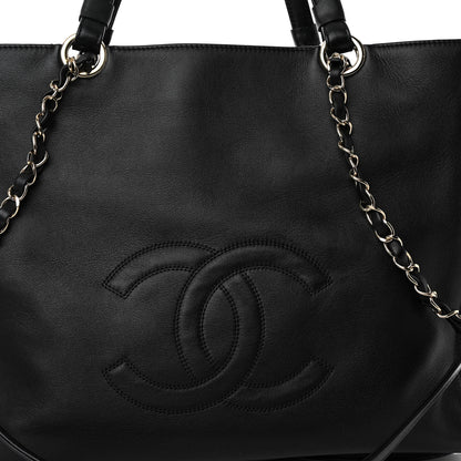Chanel Calfskin CC Zipped Shopping Tote Black 7 of 9