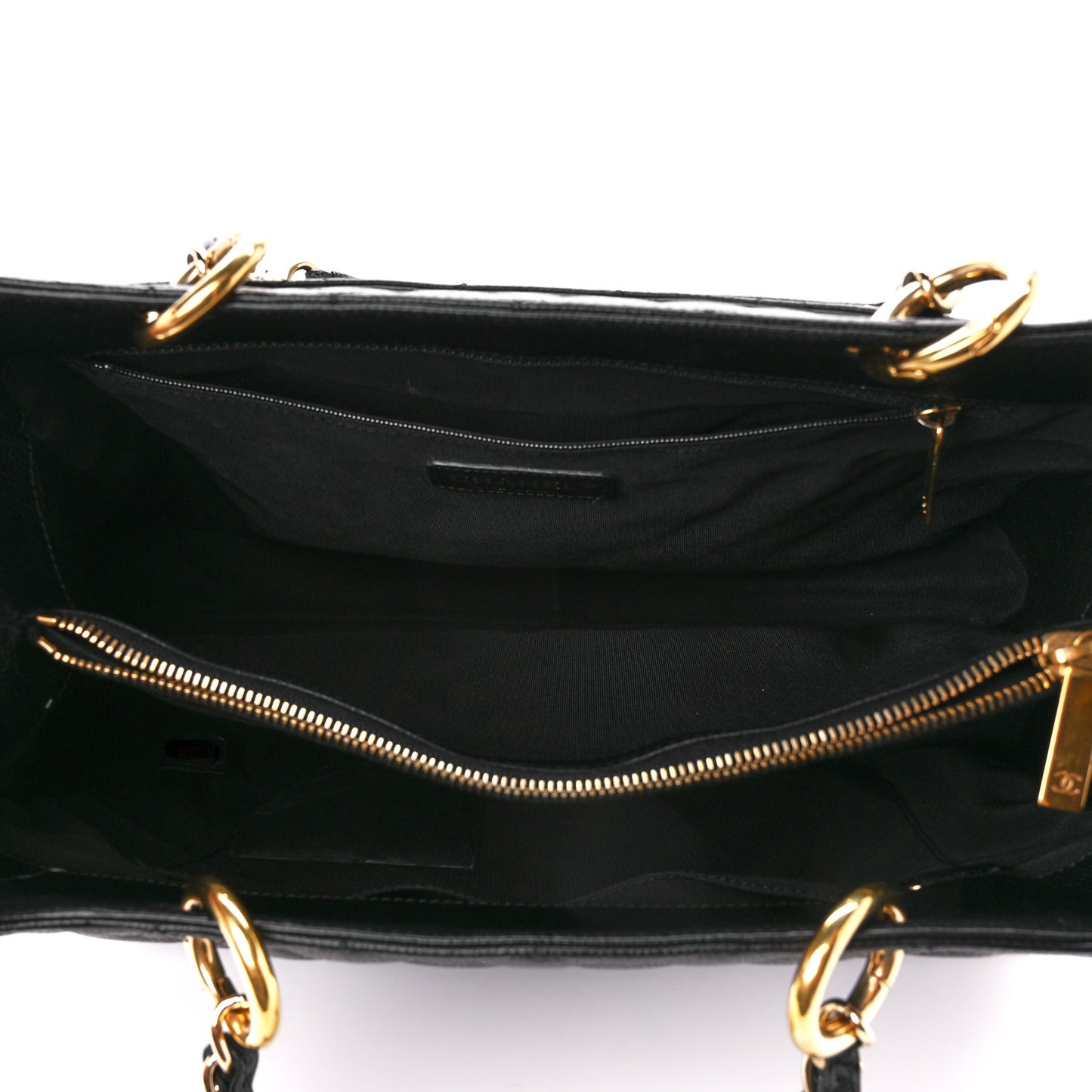 Caviar Quilted Grand Shopping Tote GST Black