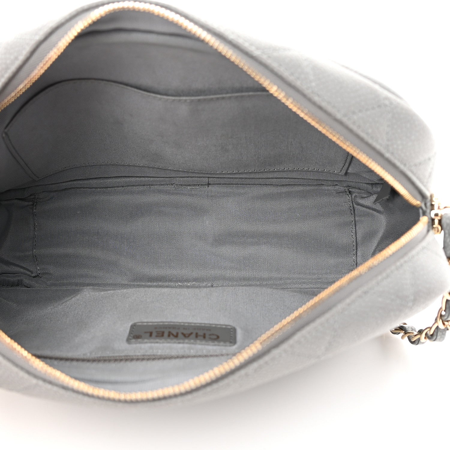 Chanel Iridescent Caviar Flat Quilted Small Coco Tassel Camera Case Grey 5 of 10
