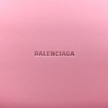 Balenciaga Shiny Calfskin Crocodile Embossed Hourglass Top Handle Bag XS Candy Pink 6 of 12