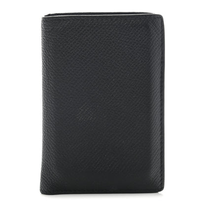 Hermes Epsom MC2 Euclide Card Holder Case Black Bleu Indigo 1 of 15