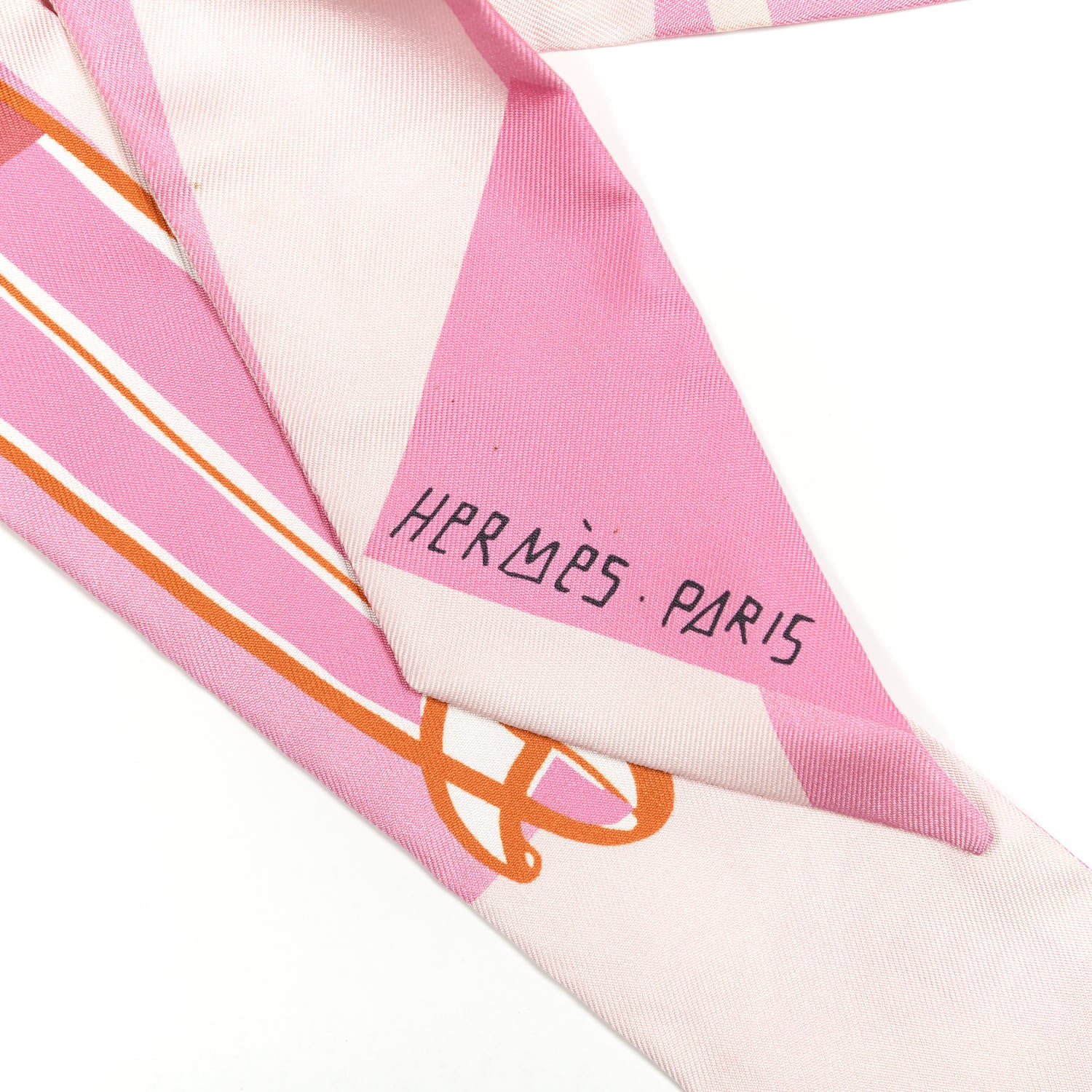 Hermes Silk Sea Surf and Fun Twilly Rose Rouge Corail 3 of 4