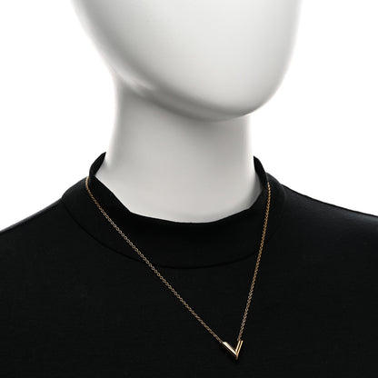Louis Vuitton Essential V Necklace Gold 2 of 7