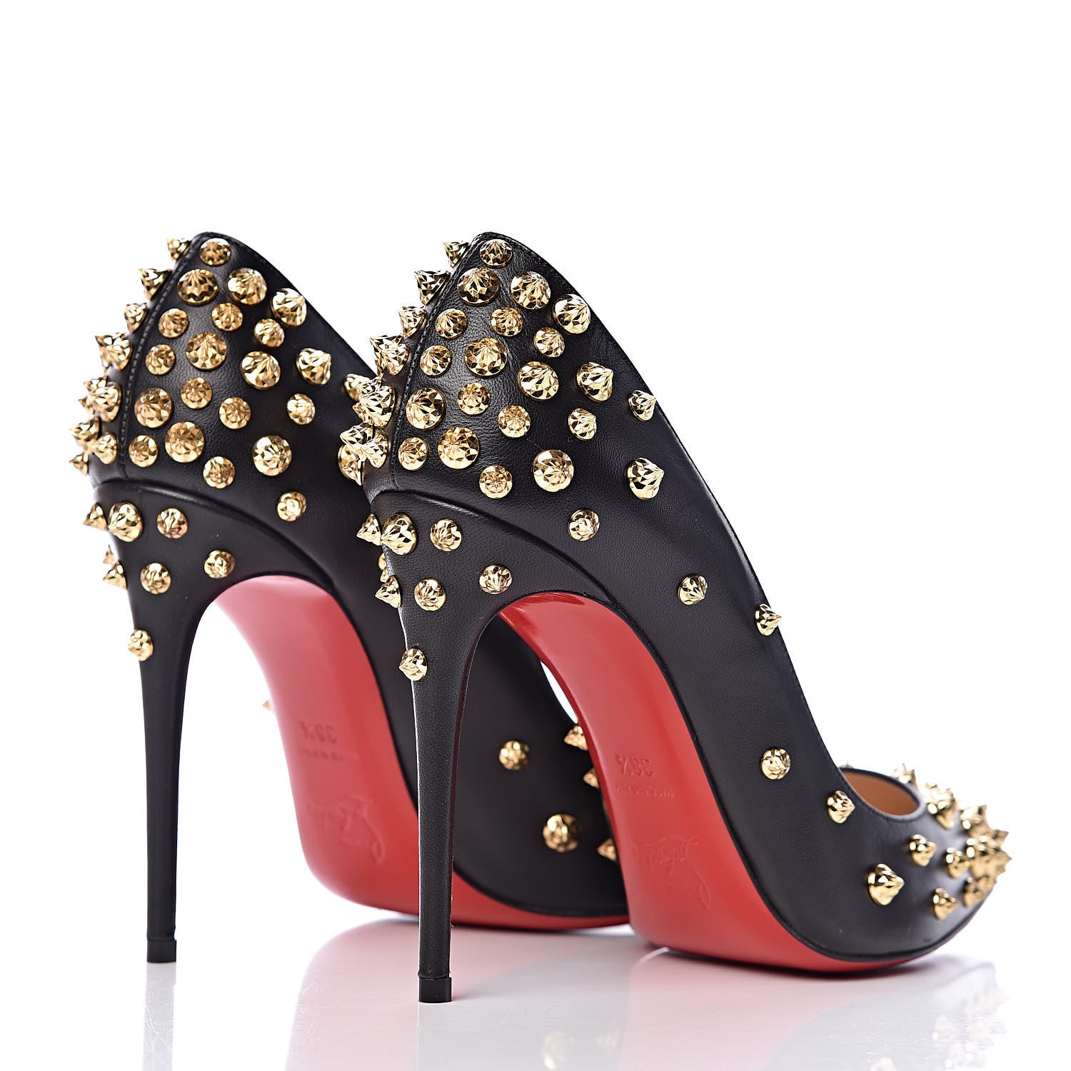 Christian Louboutin Shiny Nappa Studded Aimantaclou 100 Pumps 38.5 Black 4 of 8