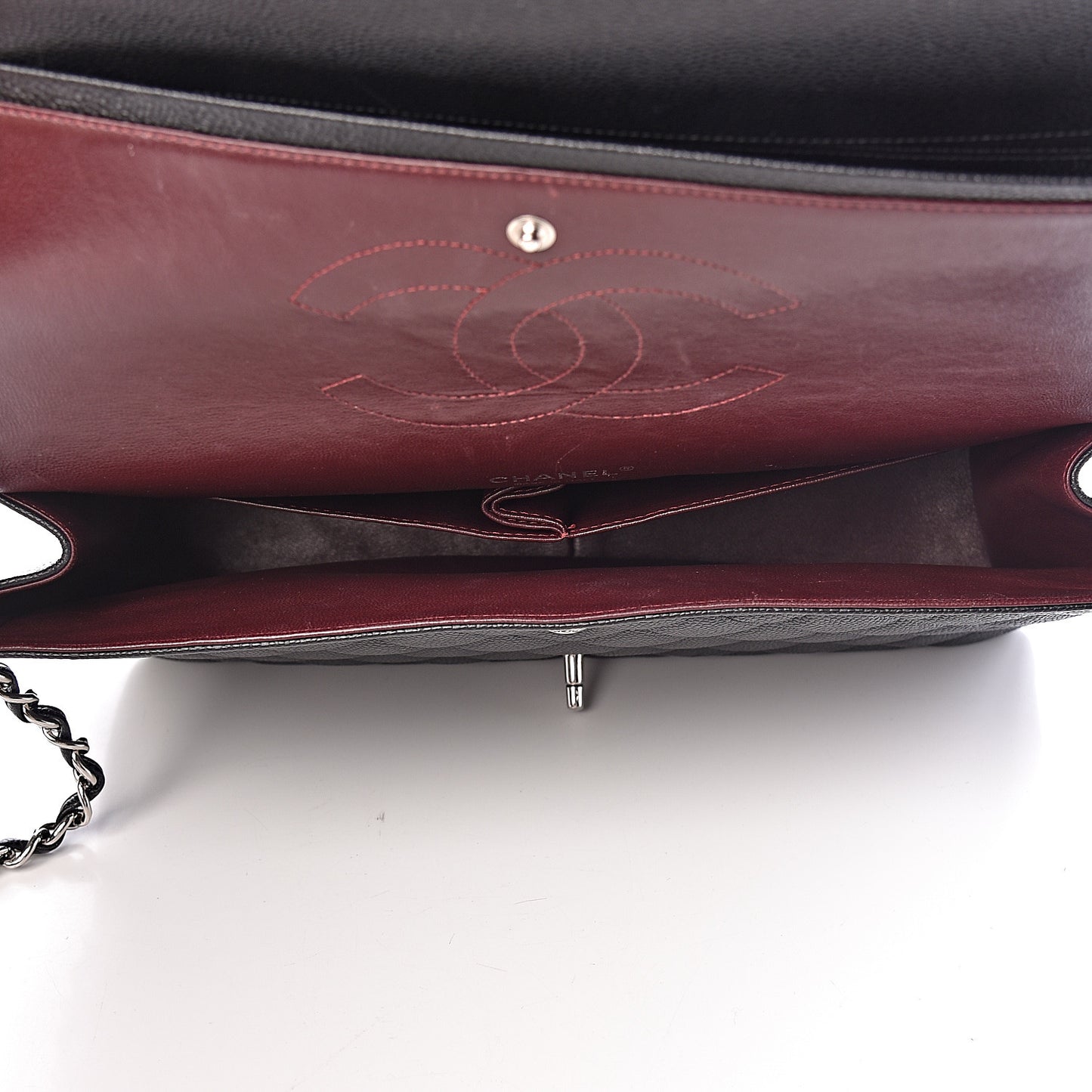 Caviar Quilted Maxi Double Flap Black