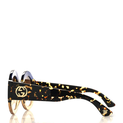 Gucci Acetate Round GG0084S Sunglasses Glitter Blue Multi 3 of 8