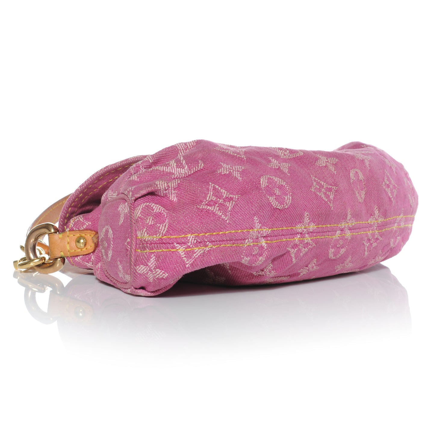 Monogram Denim Mini Pleaty Fuchsia