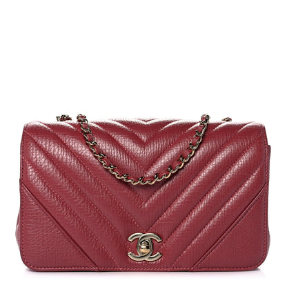 Chanel Calfskin Chevron Quilted Mini Statement Flap Pink 1 of 12