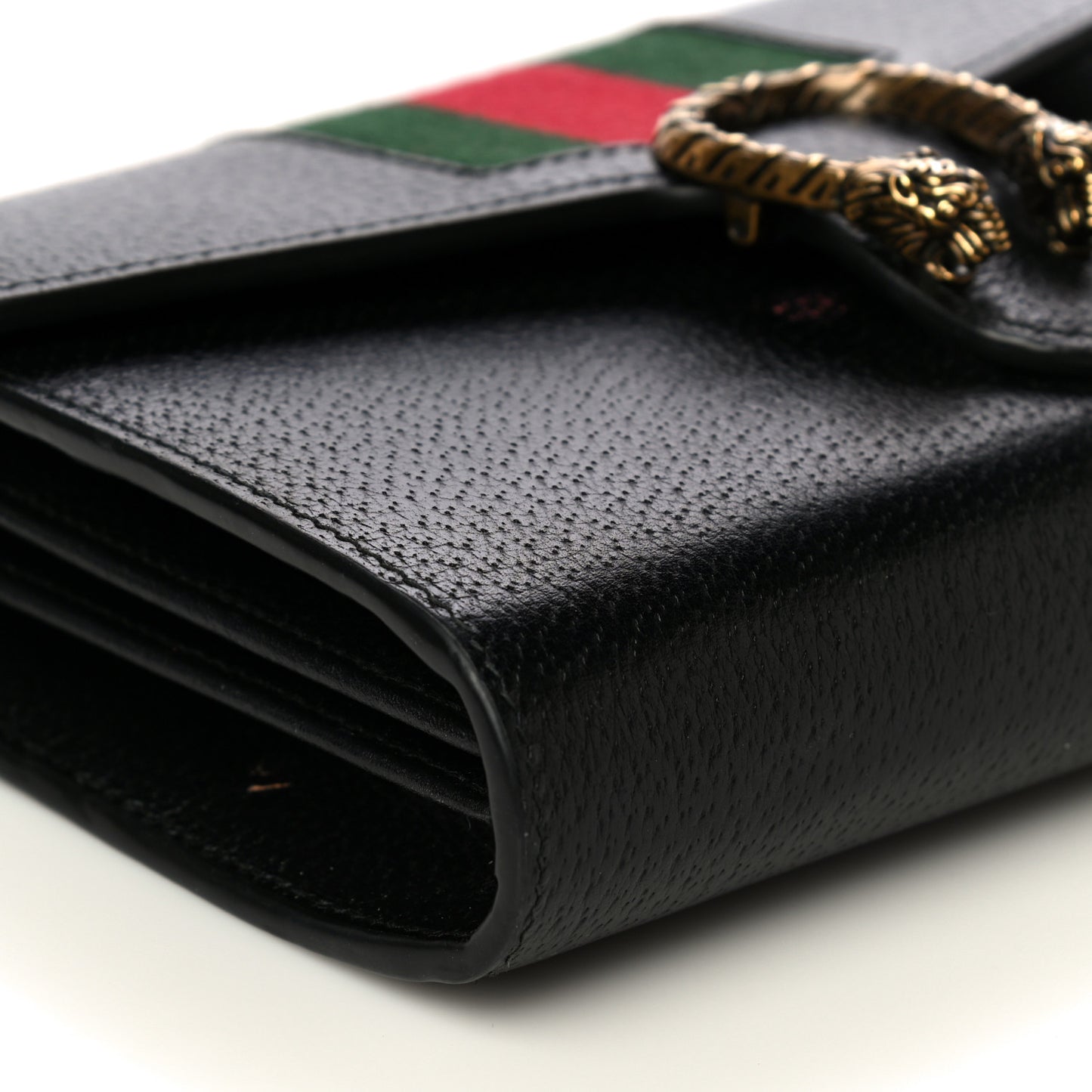 Calfskin Web Mini Dionysus Chain Wallet Black